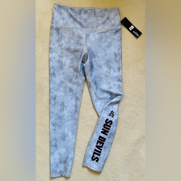 NWT!!🍒ASU Arizona State Sun Devils sz L High Rise Cropped Leggings Gray/Maroon - Picture 1 of 4